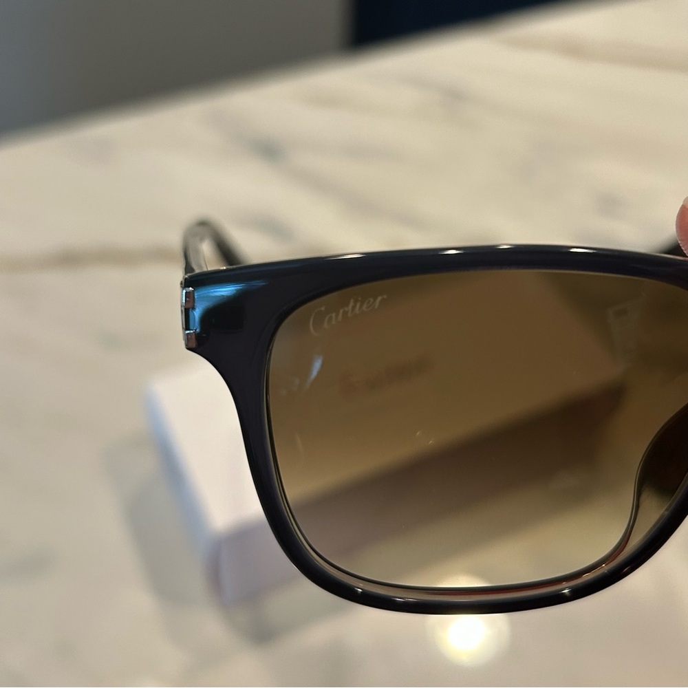 Cartier Sunglasses Authentic NIB Case Product Info Lens Cloth CT0001SA - Picture 6 of 10